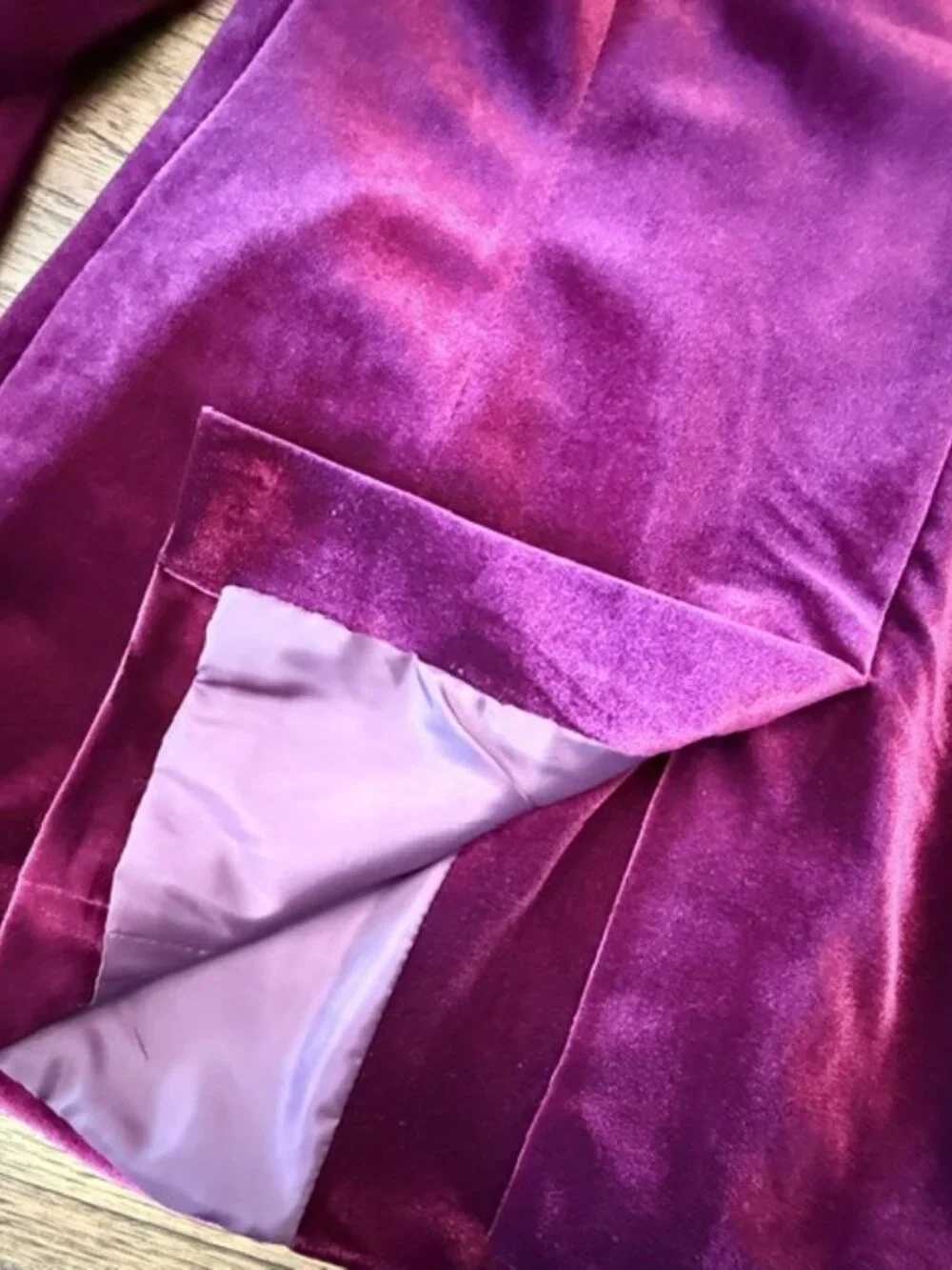 INC International Concepts Burgundy Velvet Blazer - Picture 6 of 10